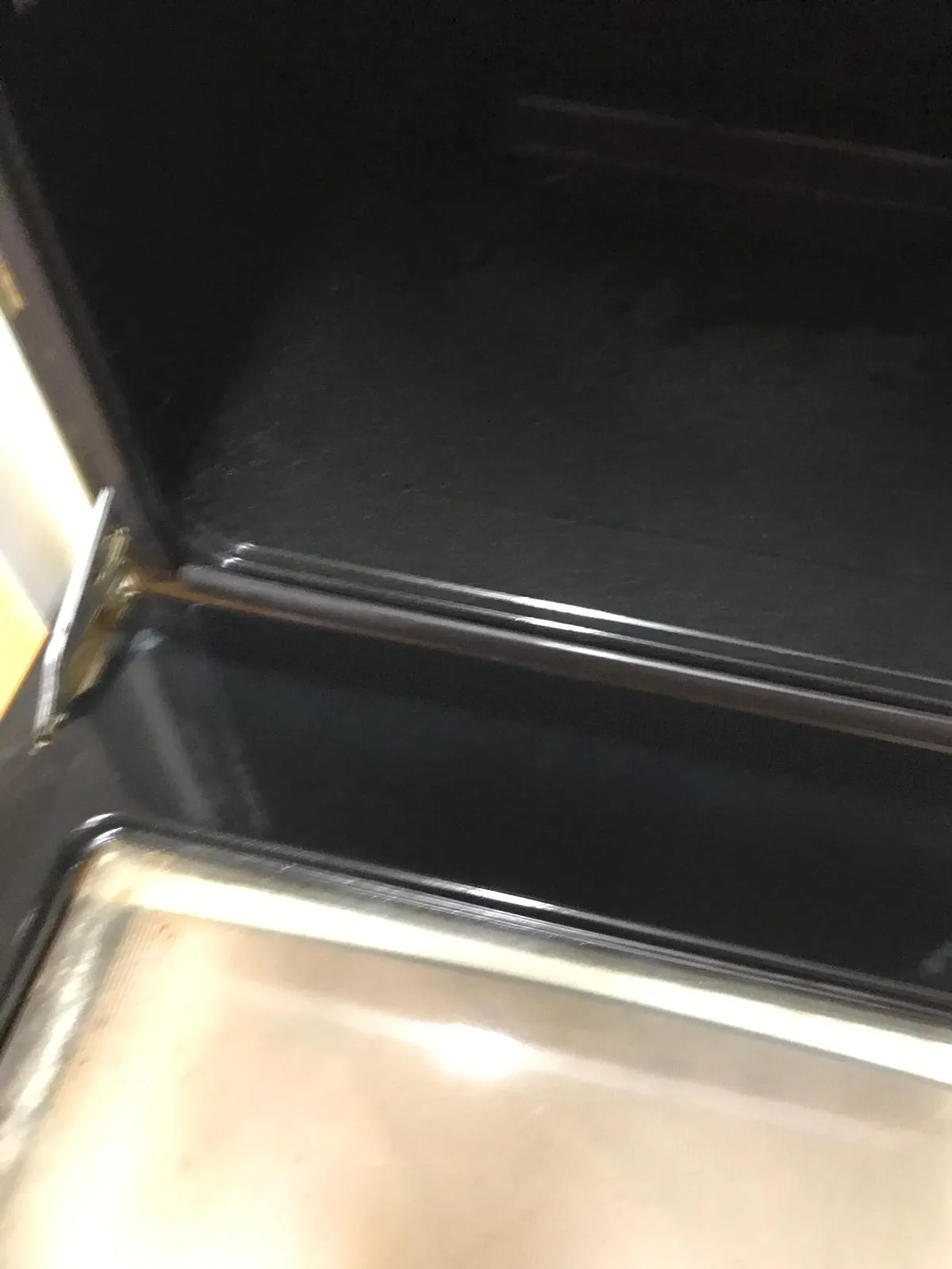 Oven floor after cleaning